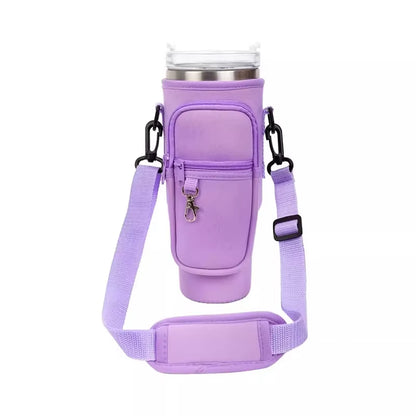 40Oz Water Bottle Cover Bag Pouch with Adjustable Straps Neoprene Water Pouch Holder Bottle Carrier Bag for Stanley Quencher Cup